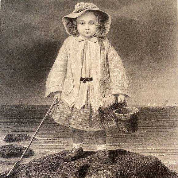 Antique Other - Little Tot 9" x 6" Antique Engraving/Print